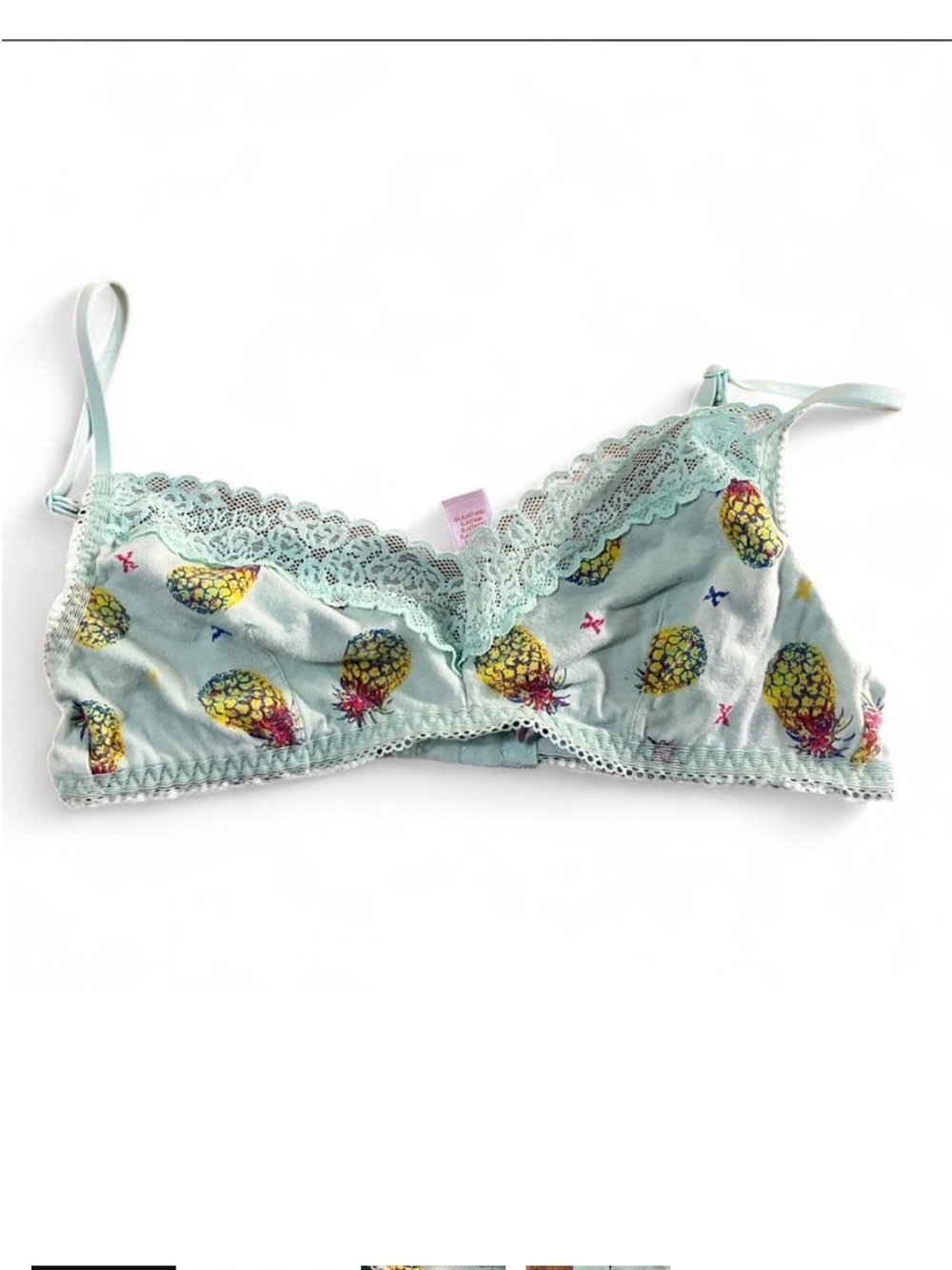EUC Savage X Fenty bralette with pineapples size small - Picture 1 of 4